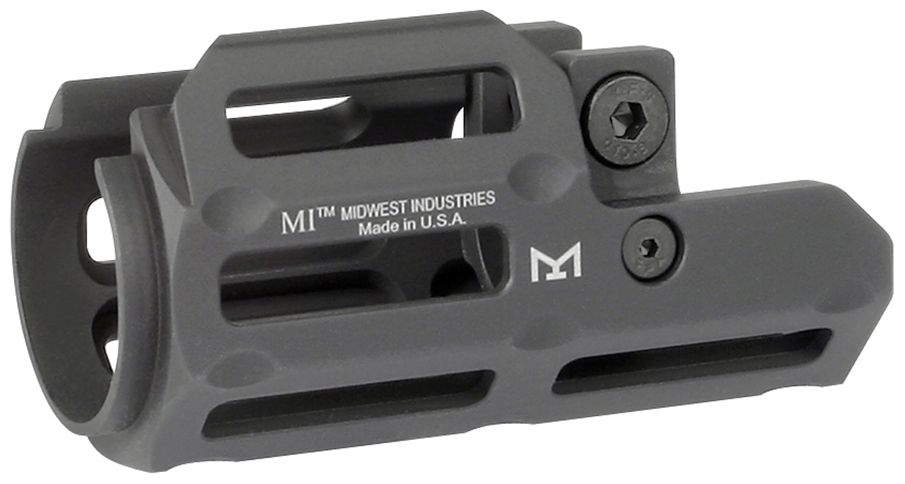 Midwest Industries HK SP89/MP5K Handguard M-LOK, lightweight 6061 aluminum, anti-rotation QD sling sockets, made in USA.