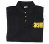 SECURITY Tactical Polo Shirt Poly/Cotton &#8211; Black with Gold ID, S -