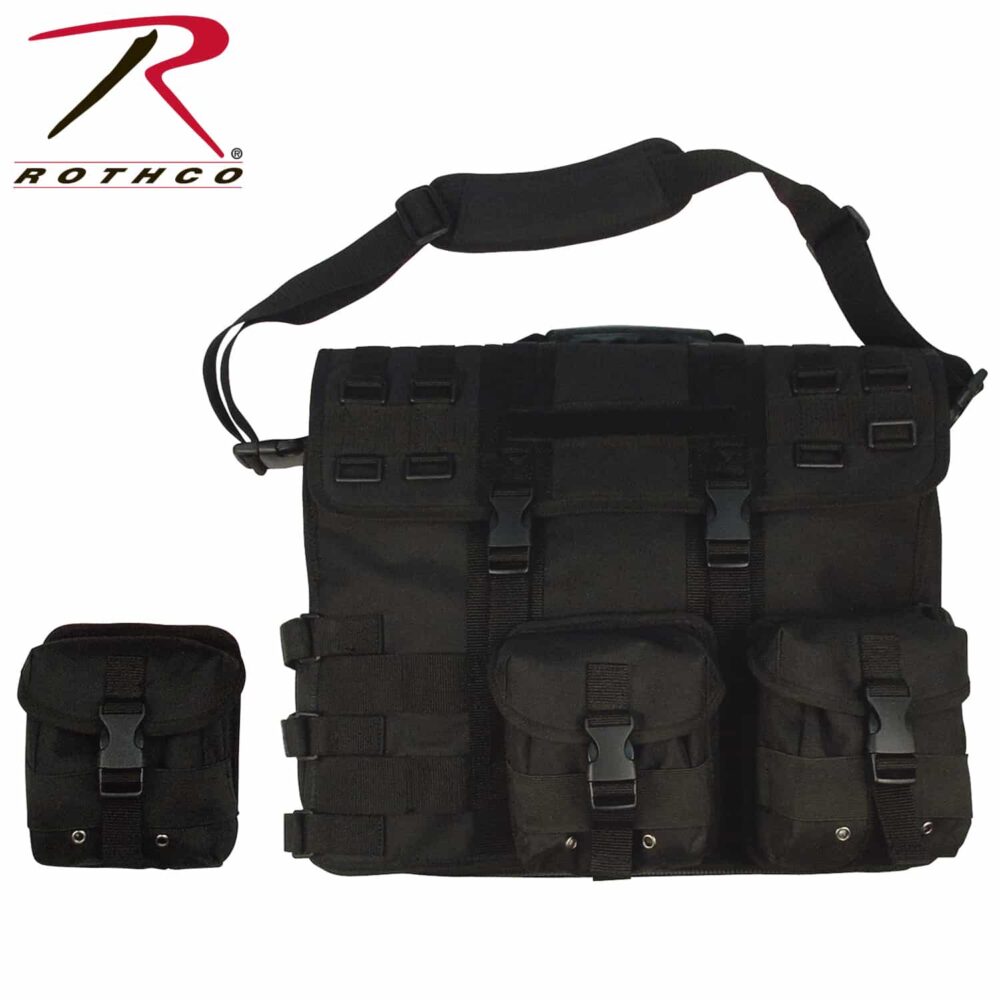 Rothco MOLLE Tactical Laptop Briefcase - Black - Laptop Bags & Briefcases
