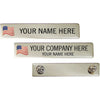 Patriotic Engraved Nameplate with USA Flag (One or Two Lines)