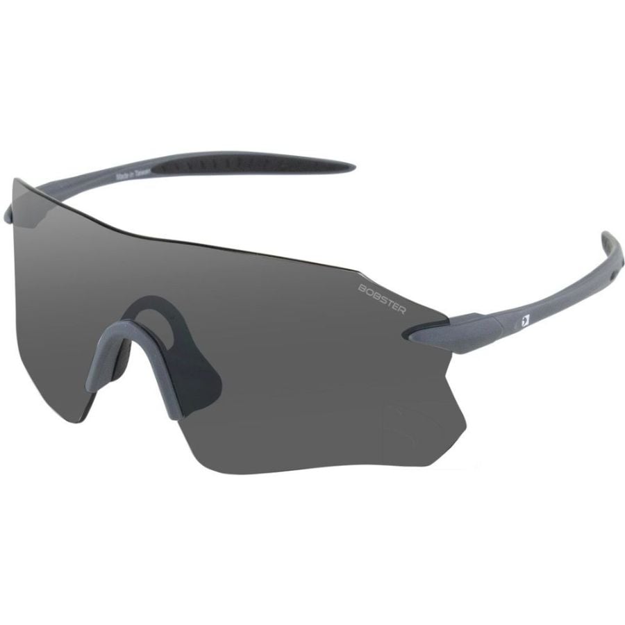 Bobster Aero Sunglasses - Matte Gray Frame with Smoke Silver Mirror Lens BAER01 - Clothing & Accessories
