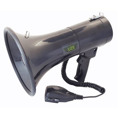 UZI 50 Watt Detachable Megaphone with Siren - Tactical & Duty Gear