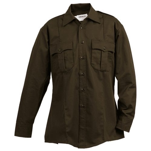 Elbeco Tek3 Long Sleeve Shirts - Brown, 13.5 x 31