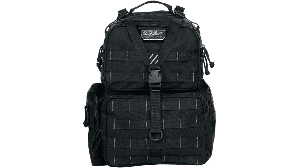 GPS Tactical Range Backpack - Holds 3 Handguns GPS-T1612BP - Black