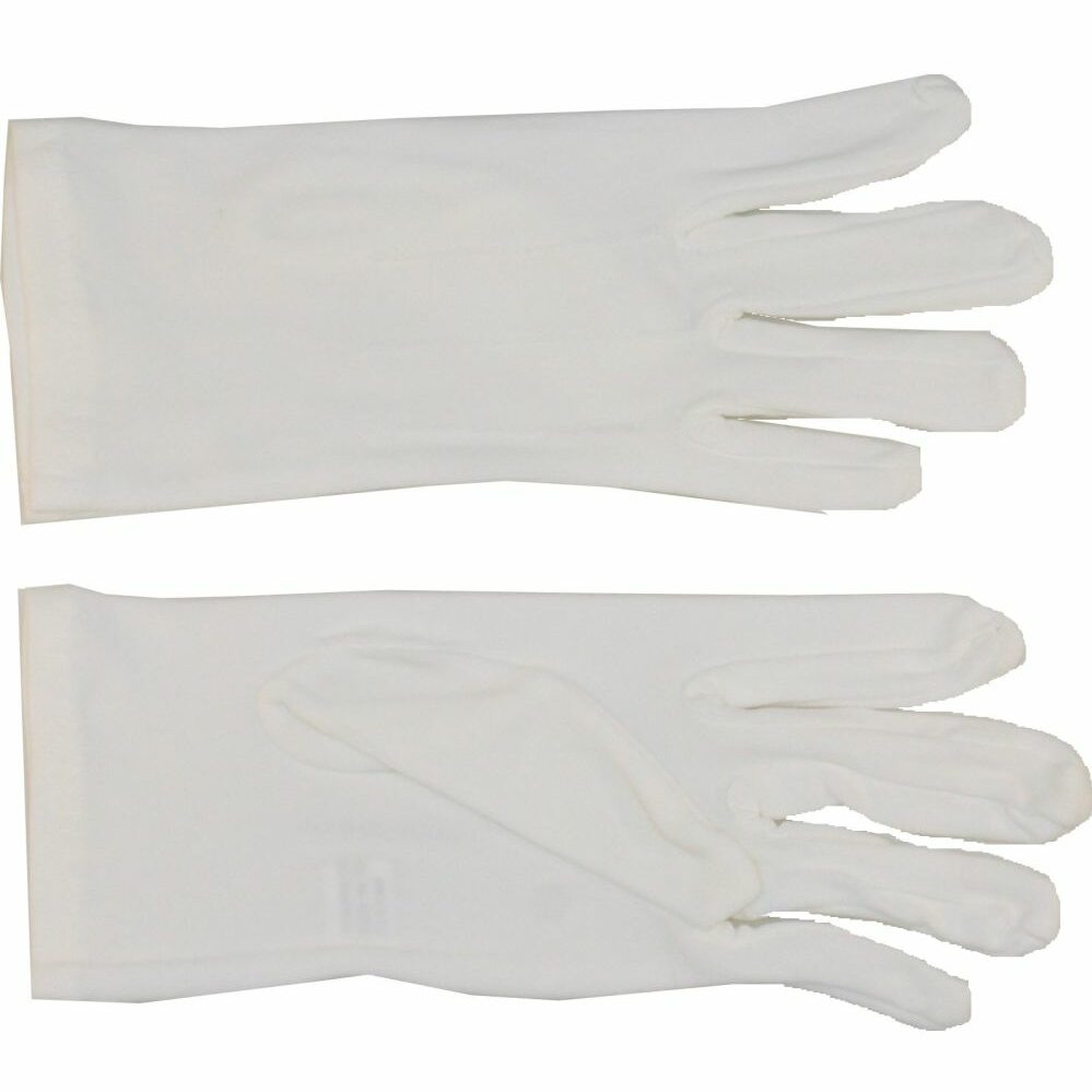 Hero's Pride Parade Slip-On Gloves - Nylon Stretch with Raised Pointing - White 8782W-M1 - Clothing & Accessories