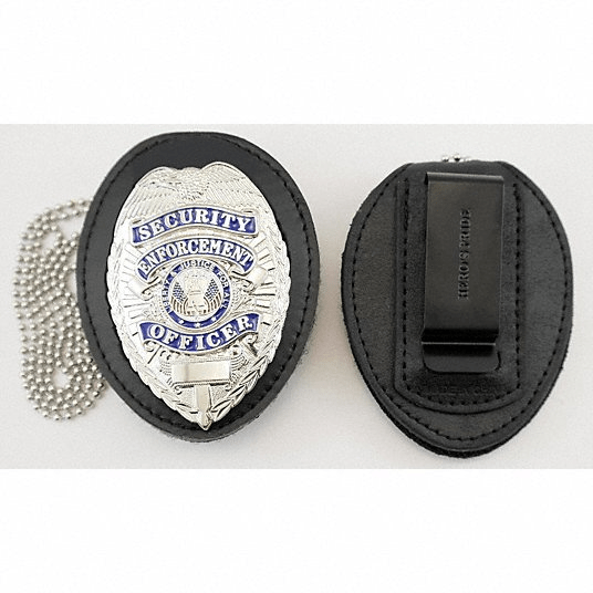 Hero's Pride Universal Oval Badge Holder - 3'' x 3.75'' 9150T - Badges & Accessories