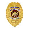 Volunteer Firefighter Badge - Gold - Badges &amp; Accessories