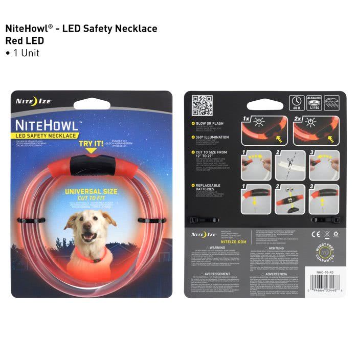 Nite-Ize NiteHowl LED K-9/Dog Safety Necklace/Collar - K-9 Gear