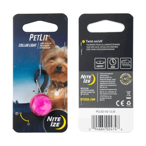 Nite-Ize PetLit Collar Light - Pink Jewel