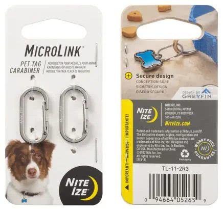 Nite-Ize Microlink Pet Tag Carabiner - 2 Pack TL-11-2R3 - Bags & Packs