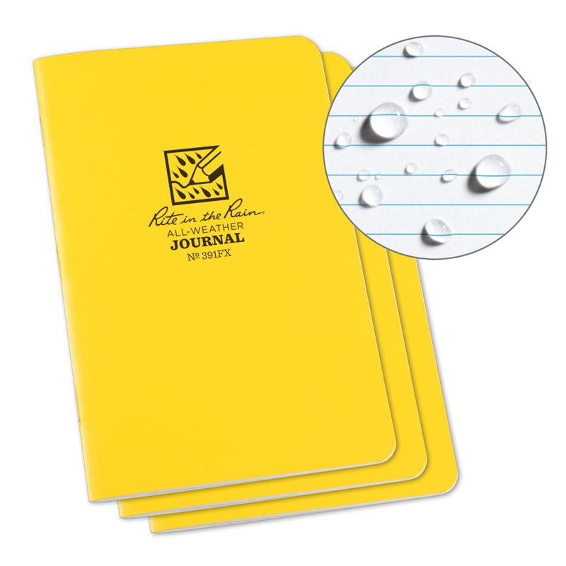 Rite in the Rain Fabrikoid Stapled Notebook - 4.625 x 7 Journal - 3 Pack 391FX - Newest Arrivals