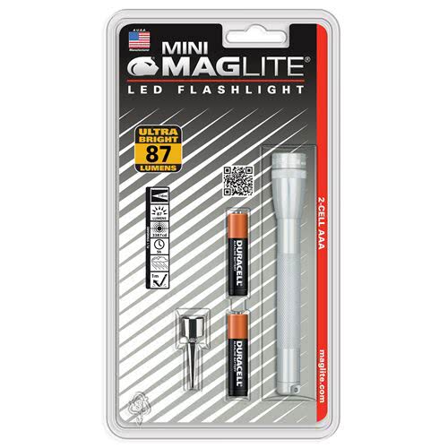 Maglite P32 Mini Maglite 2 AAA-Cell LED Flashlight - Silver, Blister