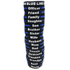 Thin Blue Line Personalized - Thin Blue Line/Thin Red Line Silicone Bracelet