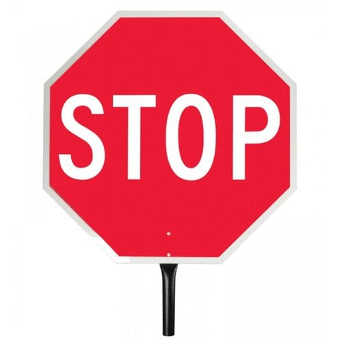 Pro-Line Traffic Safety Stop/Stop Reflect Paddle Sign PSRF - Tactical & Duty Gear