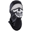Zan Headgear Convertible Balaclava SportFlex Series - Black &amp; White Skull