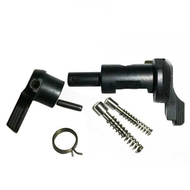 Barrels and accessories kit including lever, spring, and screws for firearm maintenance and upgrades.