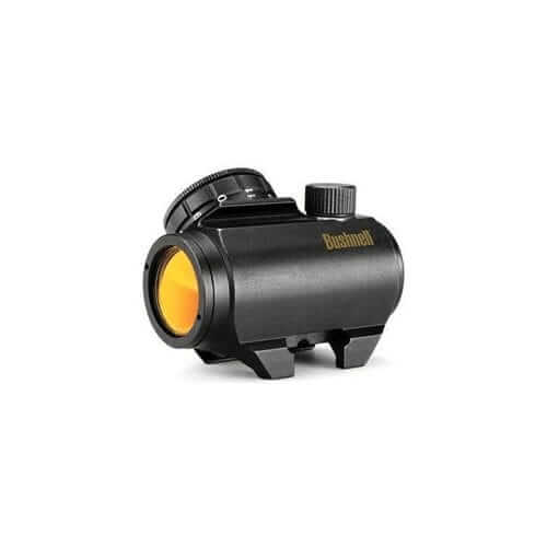 Bushnell reflex sight with durable build and bright yellow lens for enhanced shooting accuracy.
