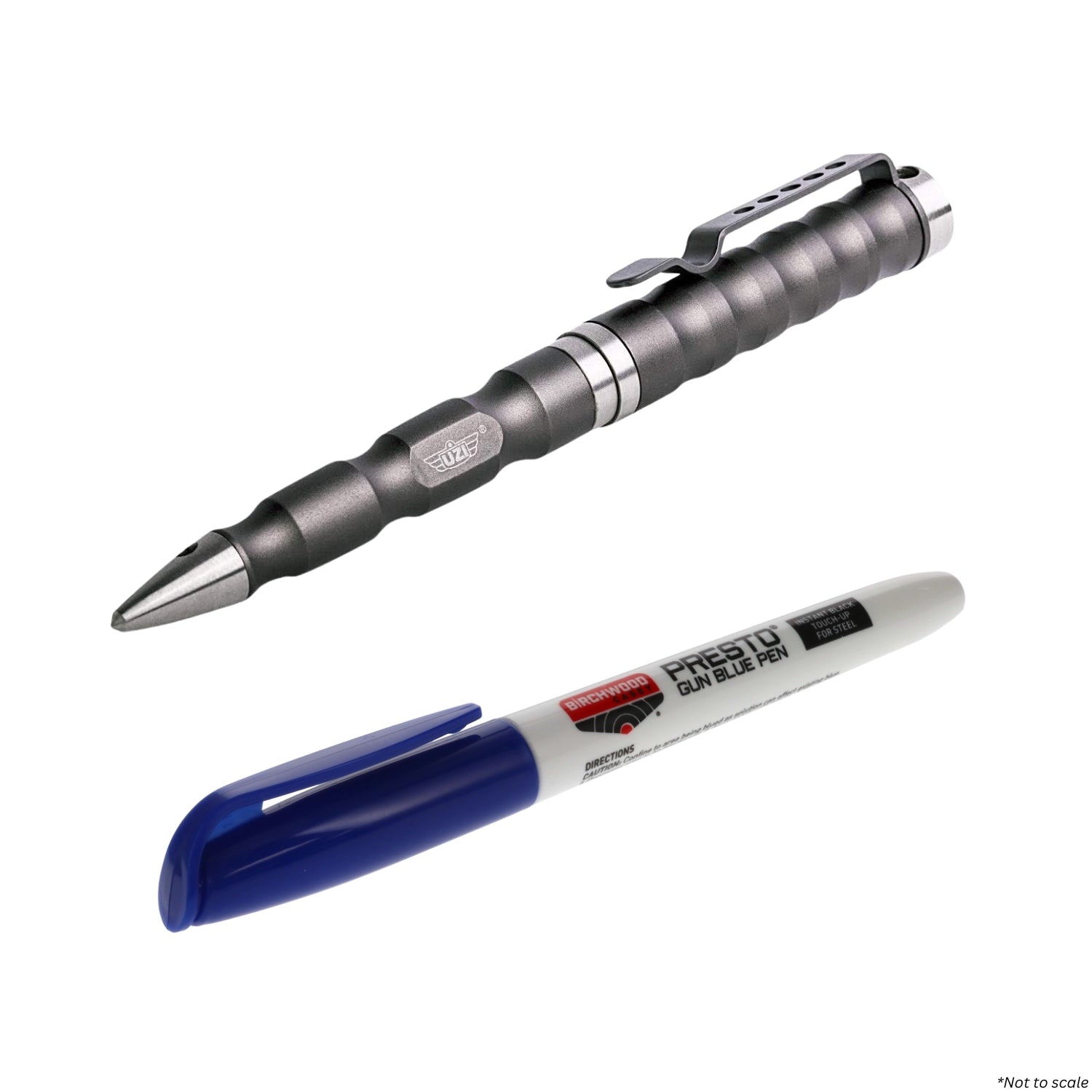 Premium writing pens, including a sleek tactical pen and a blue gel pen, perfect for all your writing needs.