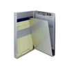 Silver clipboard folder with papers inside, ideal for organizing documents and notes in a professional setting.