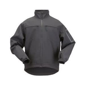 Dark gray softshell jacket with zip front and spacious pockets, ideal for outdoor activities and casual wear.
