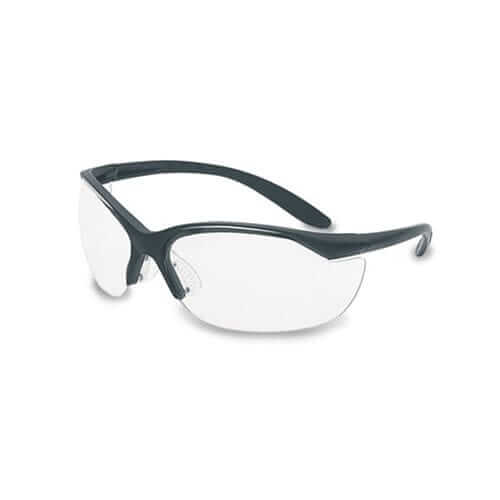 Clear safety eyewear designed for optimal eye protection in various conditions. Durable and stylish design.