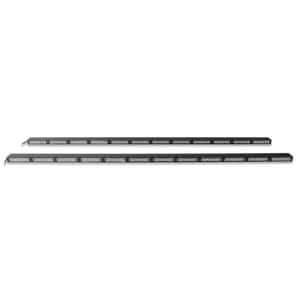 Black running board lights designed for enhanced visibility and style on vehicles, featuring a sleek, modern design.