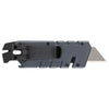 Black multi-tool knife with a blade on a white background