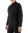 First Tactical Women's Pro Duty Long-Sleeve Zippered Class A Uniform Shirt 121011. Elevate your duty wear with First Tactical's Class-A Women's Pro-Duty Uniform Shirt. Durable V2 fabric for pros.. WCUniforms