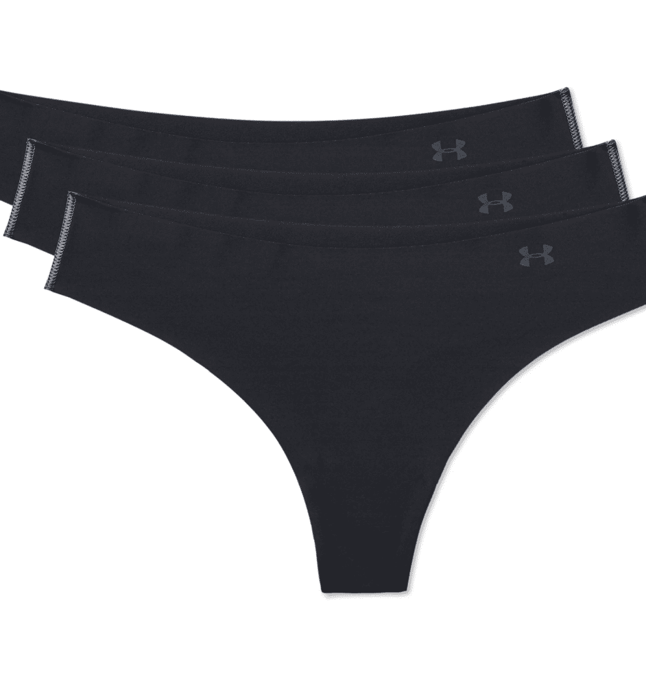 Under Armour Women’s UA Pure Stretch Thong 3-Pack 1325615 – Black, XL -