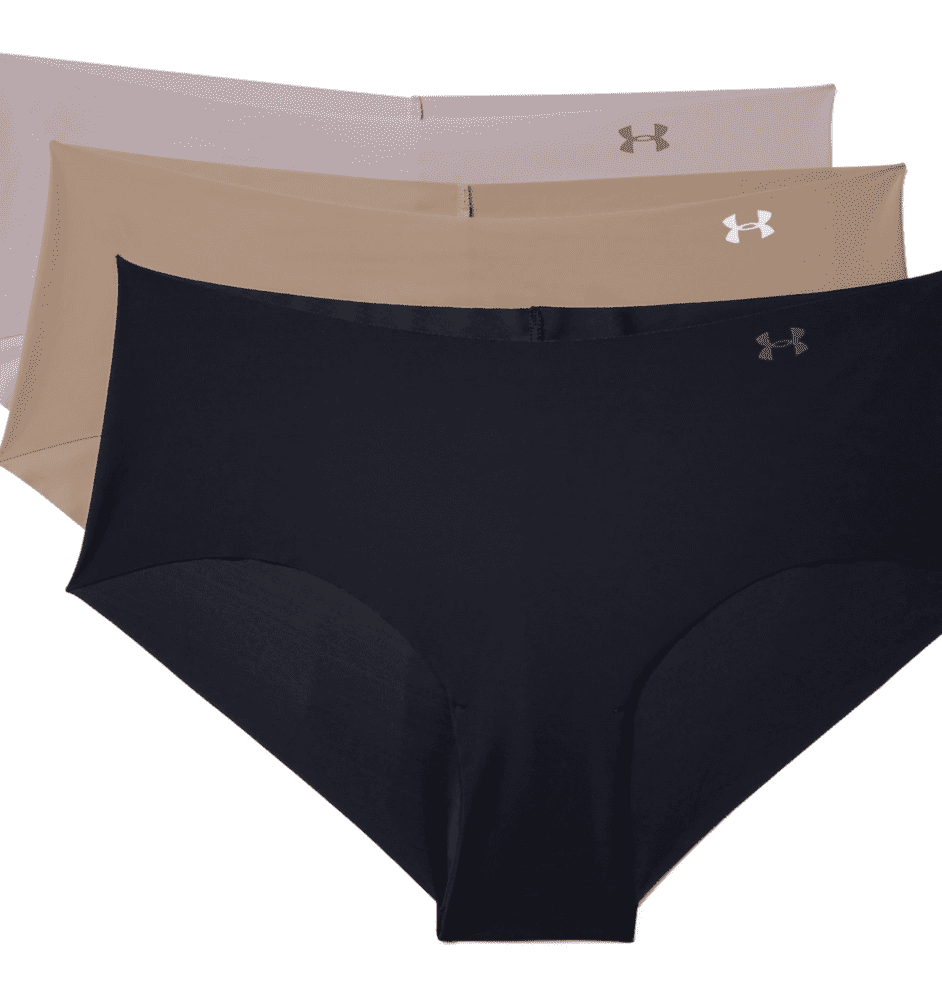 Under Armour Women’s UA Pure Stretch Hipster 3-Pack 1325616 – Black/Beige, L -