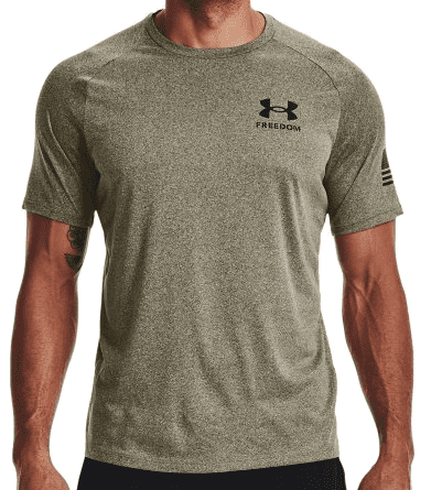 Under Armour Tech Freedom Short Sleeve T-Shirt – Marine OD Green Light Heather, 4XL -
