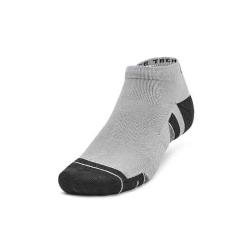 Under Armour UA Performance Tech Low Cut Sock in gray, designed for comfort and active performance.