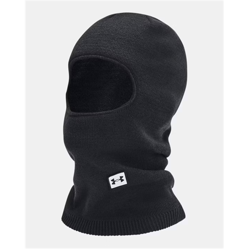 Under Armour Men's UA Halftime Balaclava in black, offering warmth and full facial coverage for outdoor activities.