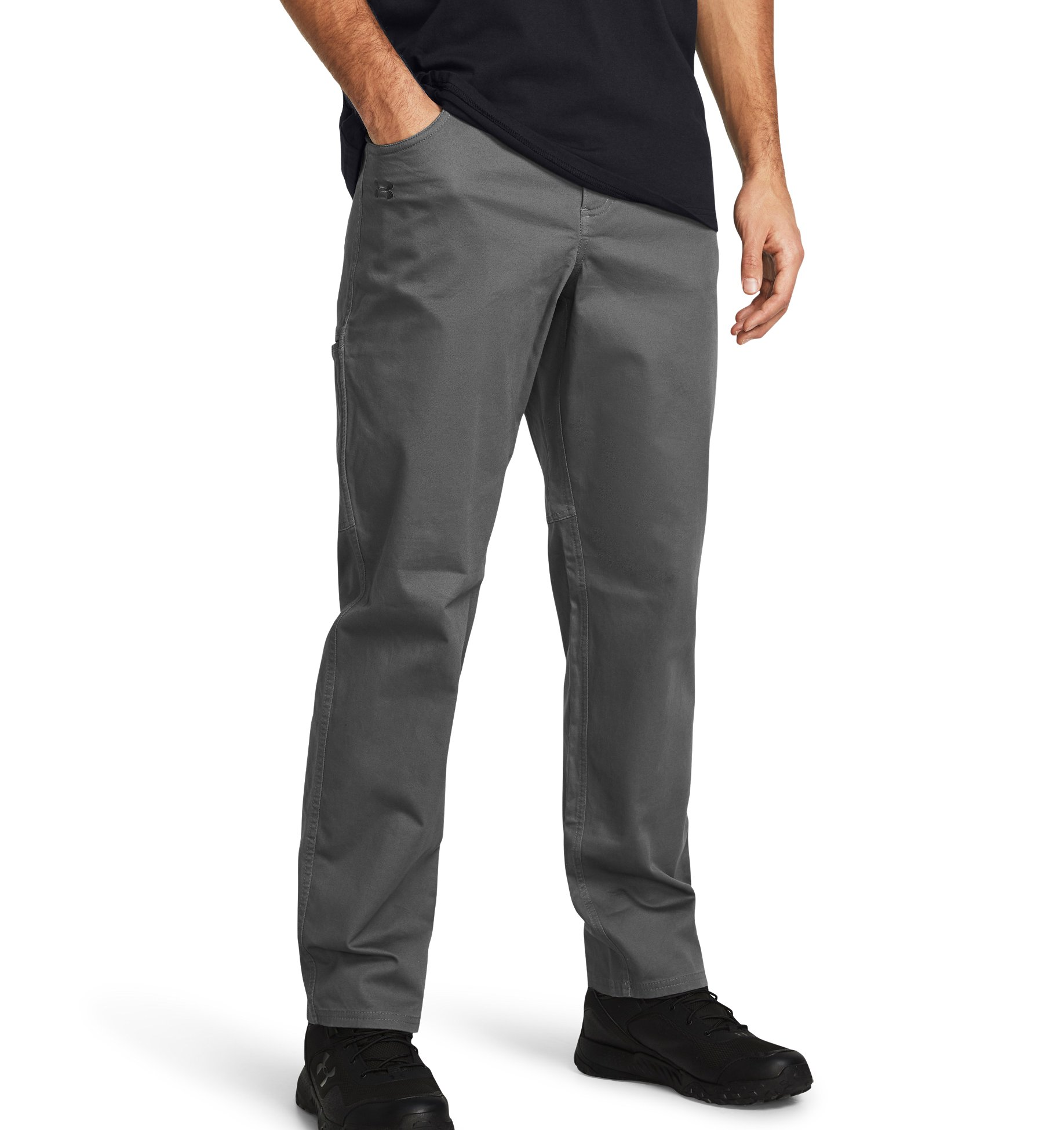 Under Armour Men's UA Expanse Everyday Pants, grey, lightweight cotton chino, comfortable fit, perfect for daily activities.