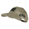 Voodoo Tactical baseball cap with removable USA flag patch and embroidered logo in tan color.