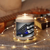 Wavy Thin Blue Line Flag Scented Soy Candle, 9oz