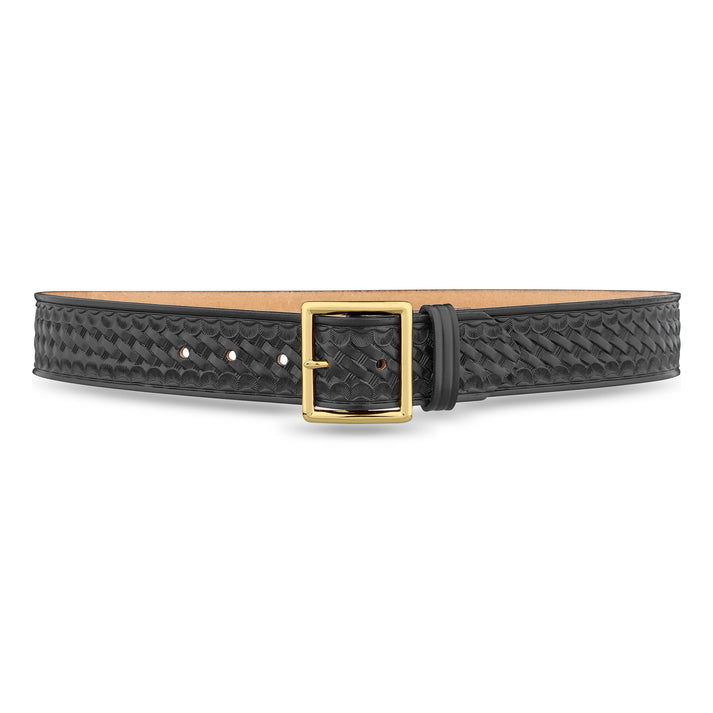 Dutyman 1-3/4"" Basketweave Leather Garrison Belt with Nickel Buckle 1621-32-9031