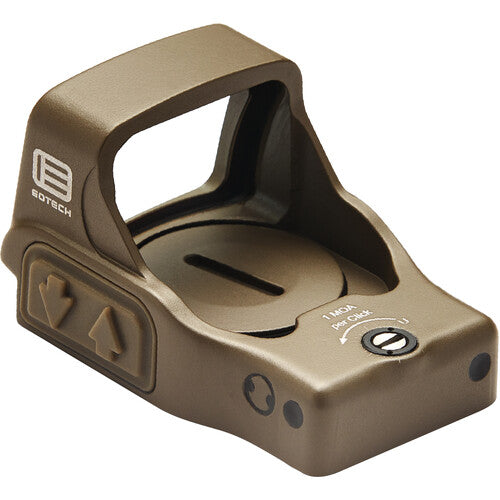 EOTech EFLX Mini Red Dot Sight in tan color showcasing a compact design for precision shooting.