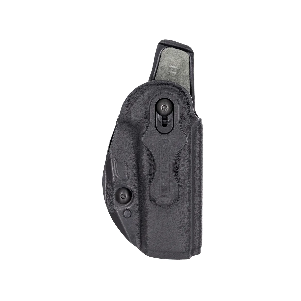 Safariland Species IWB Holster for Glock 43/43X in sleek black design, showcasing minimalist and functional features.