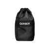 Gerber Gear black drawstring bag for storage and transport of outdoor tools and equipment. Lightweight and durable design.