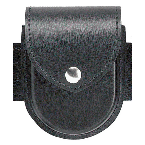 Safariland Model 290 Double Handcuff Pouch in black, designed for 2.25-inch duty belts with durable construction.