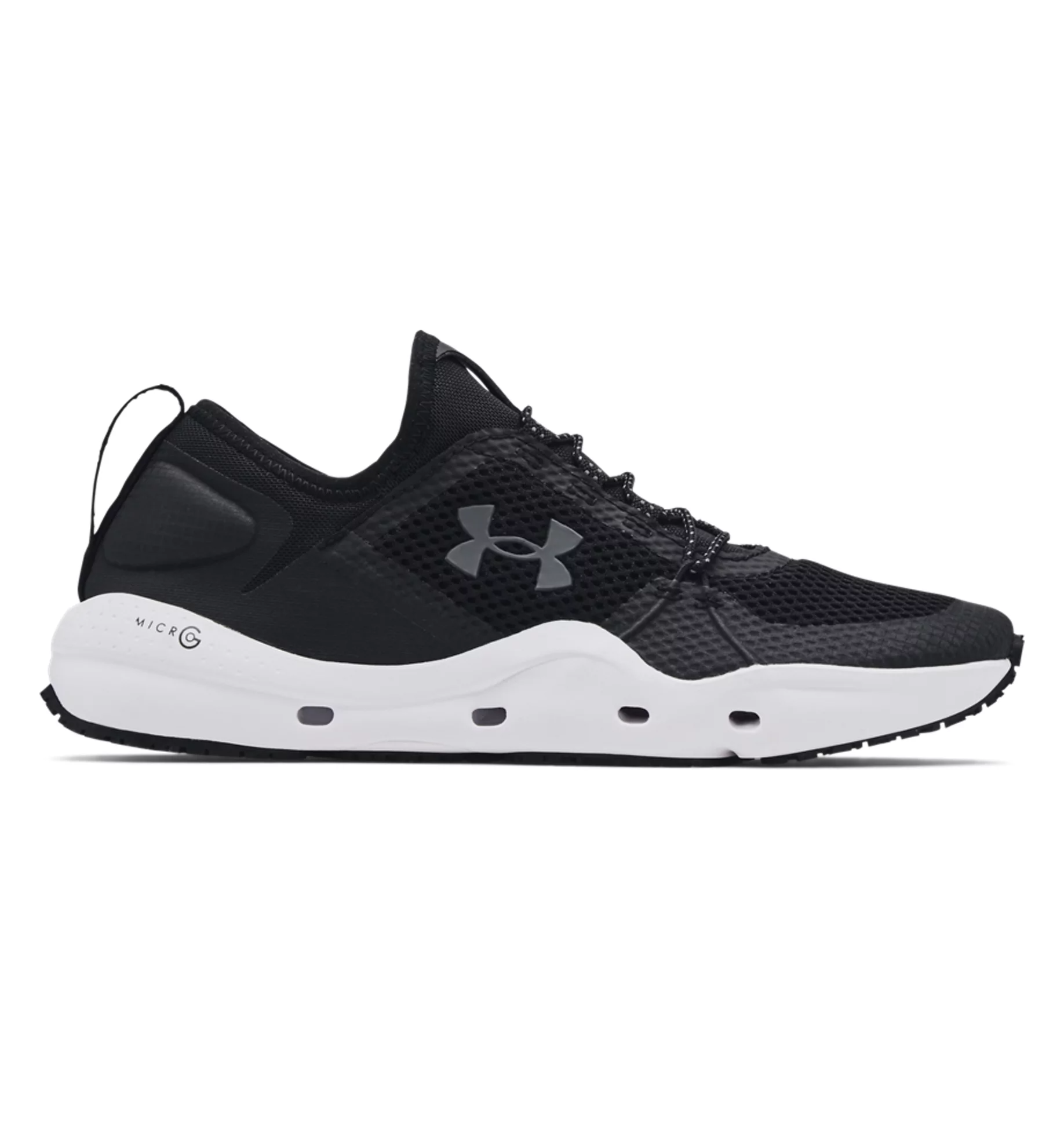 Under Armour UA Micro G Kilchis Fishing Shoes in black, designed for comfort and stability on wet surfaces.