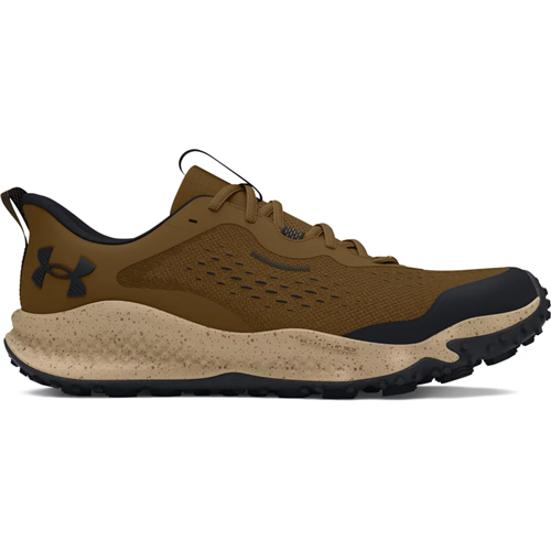 Under Armour Men's UA Charged Maven Trail Running Shoes in brown, showcasing lightweight mesh and durable outsole for trail performance.