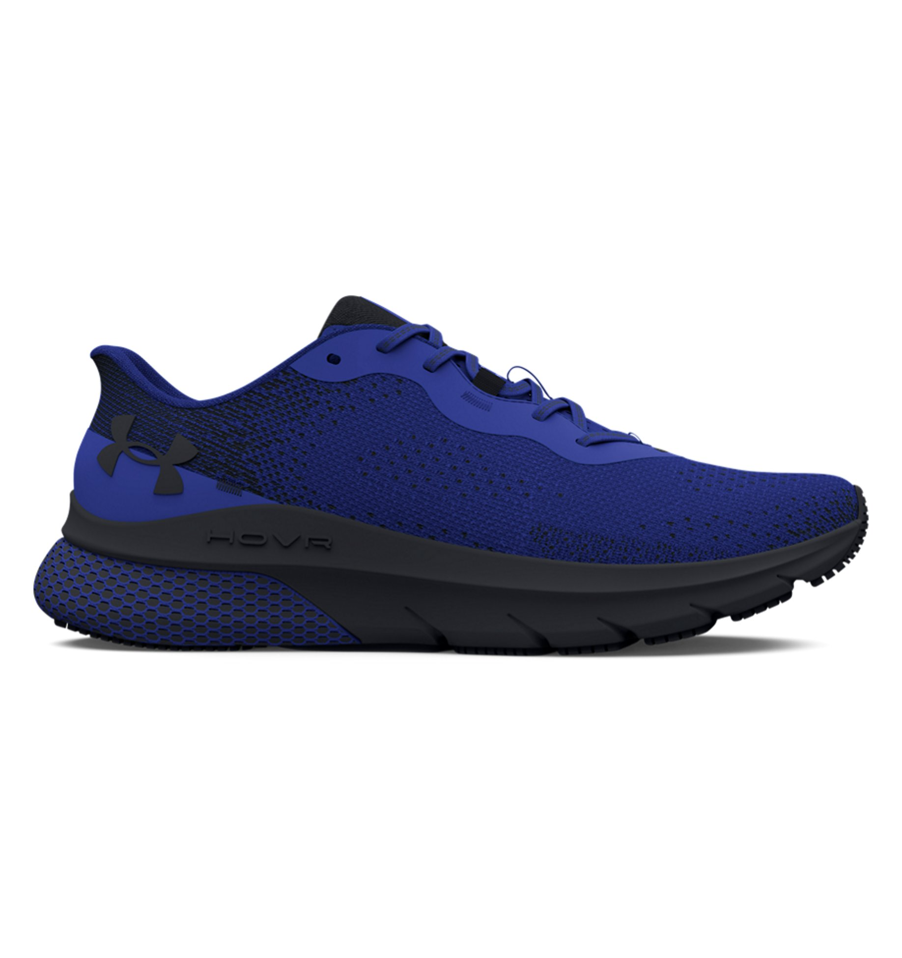 Under Armour Men's UA HOVR Turbulence 2 Running Shoes in blue, featuring breathable knit upper and responsive cushioning.