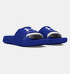 Under Armour Men's UA Ignite Select Slides in blue, designed for comfort and style after workouts.