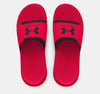 Under Armour Men's UA Ignite Select Slides in vibrant red, featuring advanced cushioning for post-workout comfort.