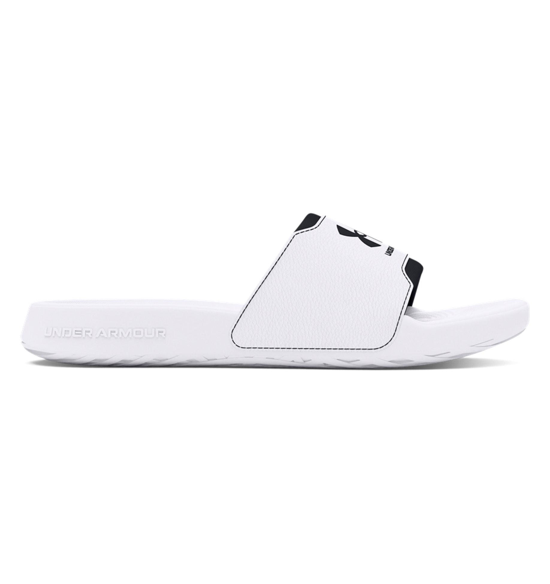 Under Armour Men's UA Ignite Select Slide in white, perfect for post-workout comfort and casual wear.