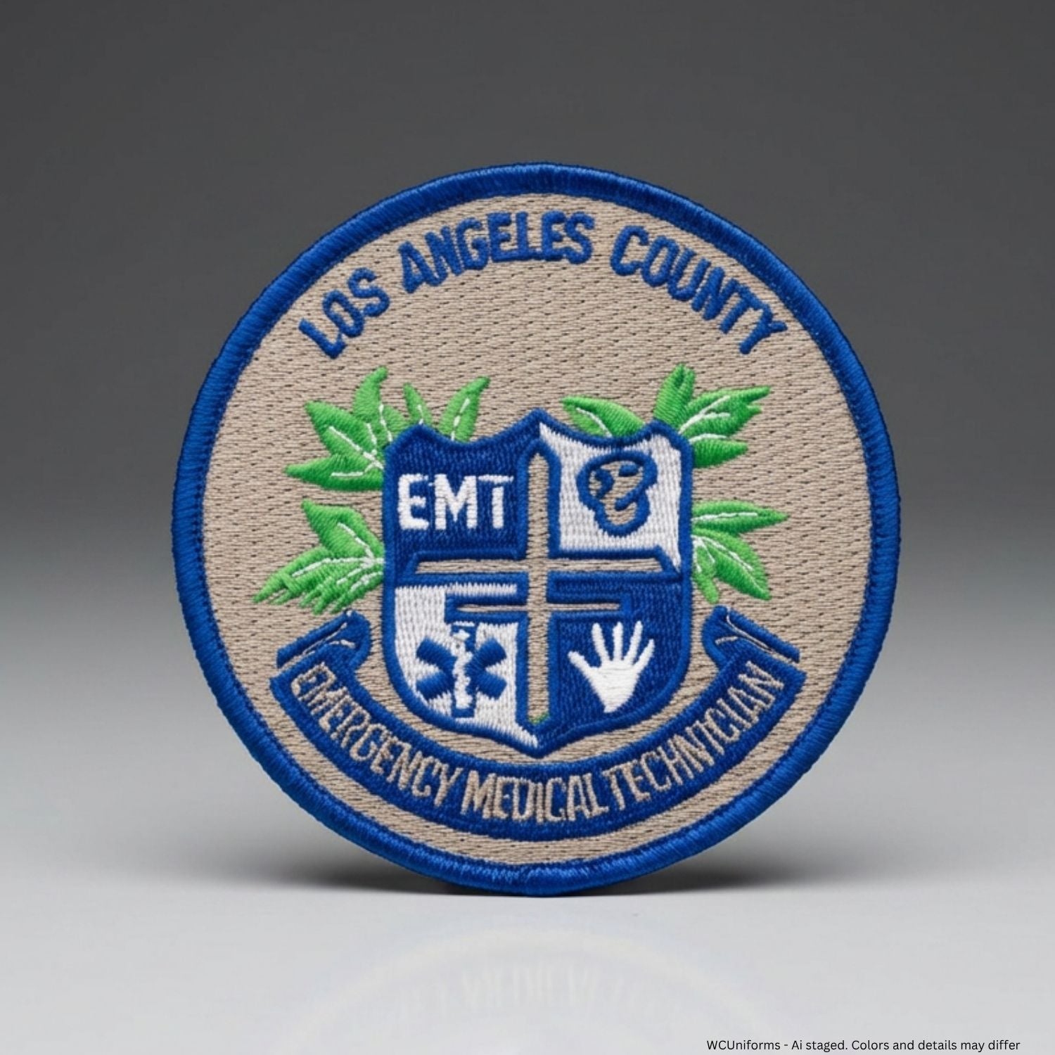 4" Round EMT Patch - Los Angeles County - WCUniforms