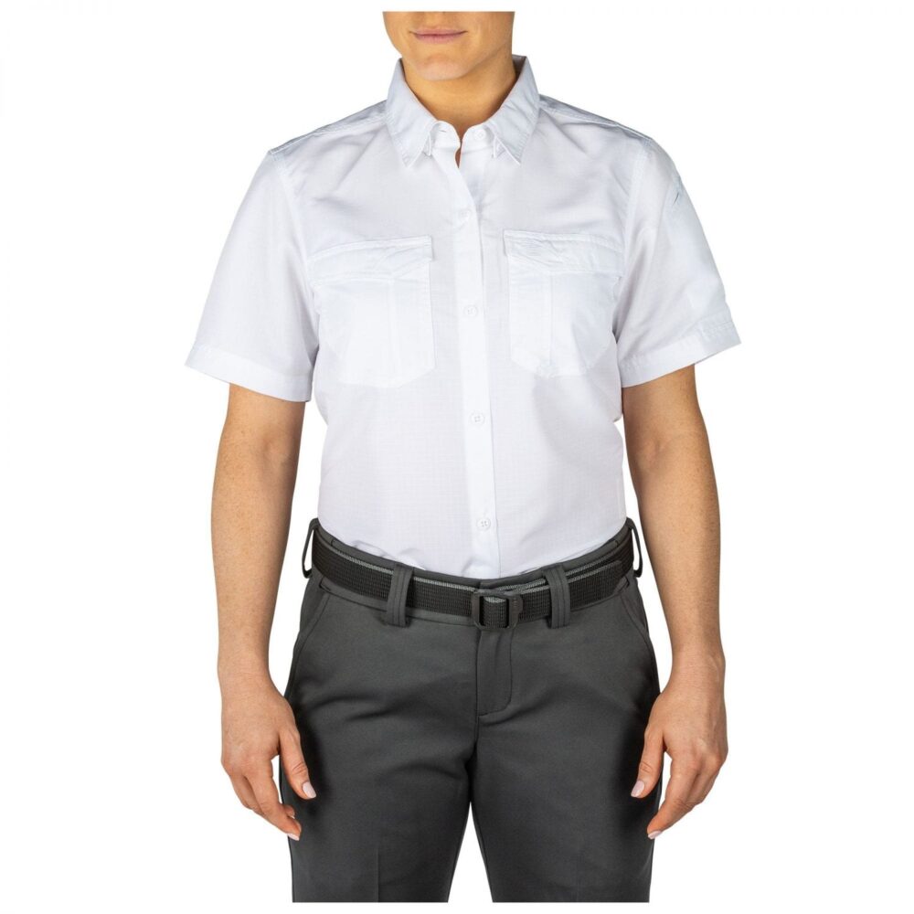 5.11 Tactical Women’s Fast-Tac S/S Shirt 61314 – Uniform White, L -