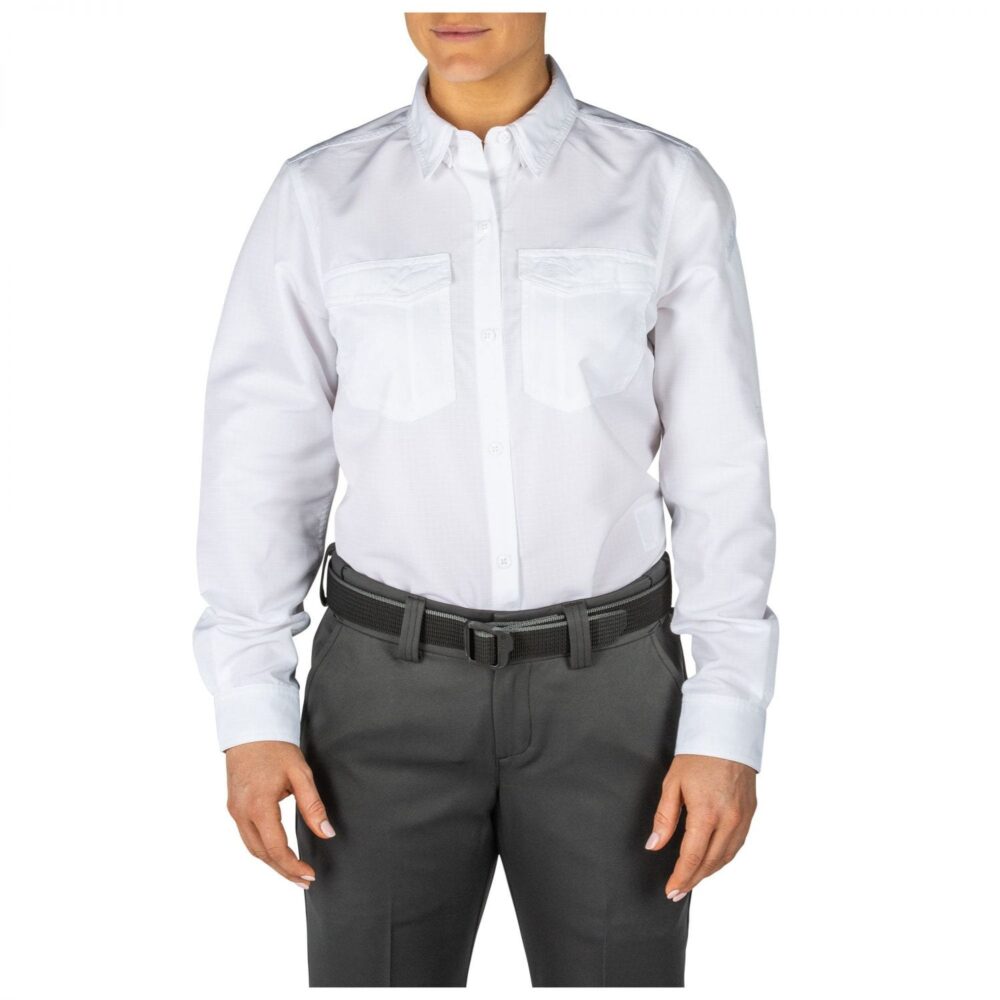 5.11 Tactical Women’s Fast-Tac L/S Shirt 62388 – Uniform White, L -